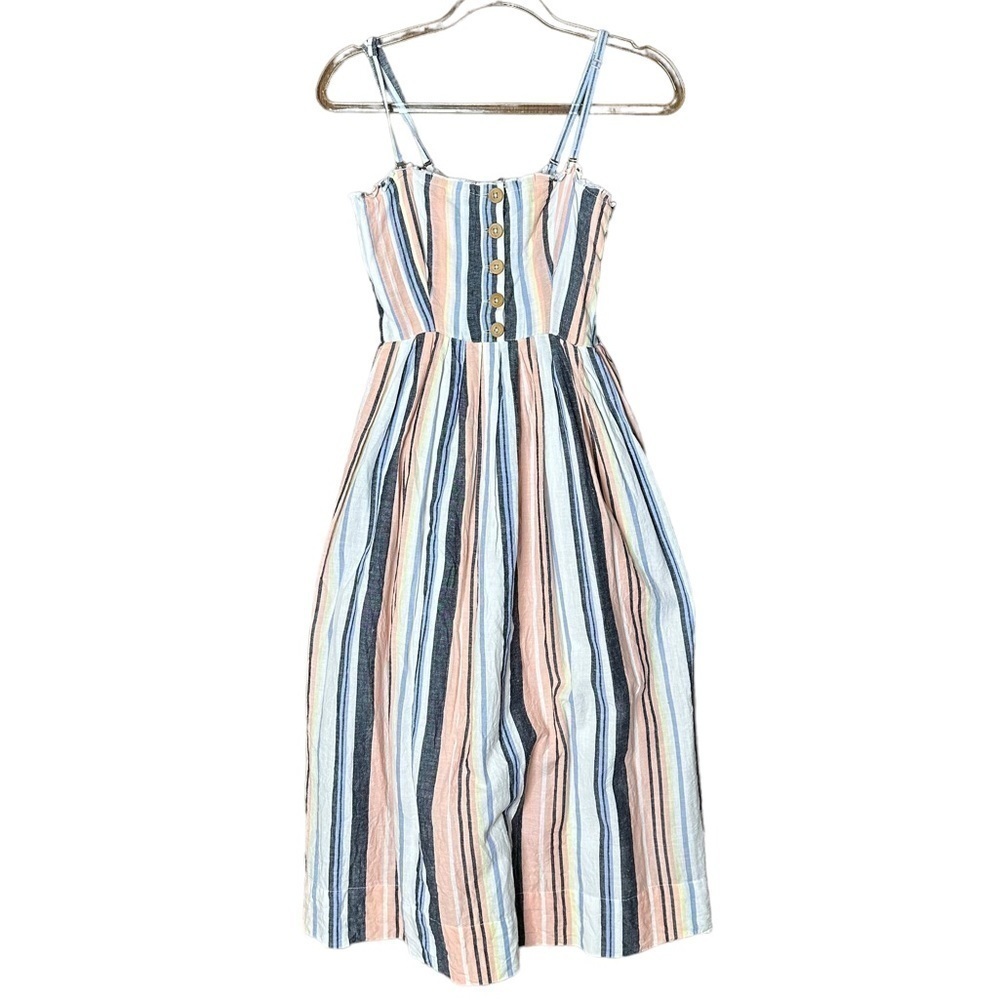 Free People Lilah Pleated Tube Dress in Multi Stripe. Size XS